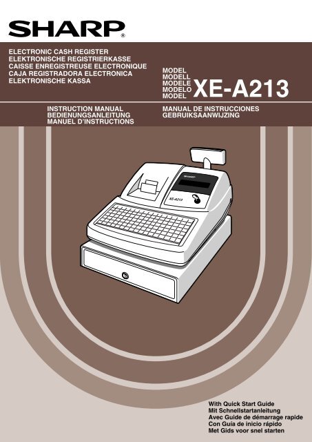 XE-A213 Operation-Manual GB DE FR ES NL - Sharp