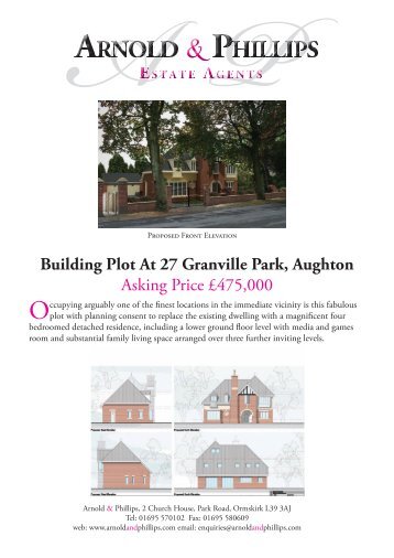 Building Plot At 27 Granville Park, Aughton Asking ... - Expert Agent