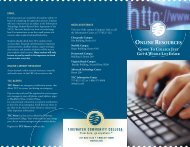 Online Resources Brochure - Tidewater Community College