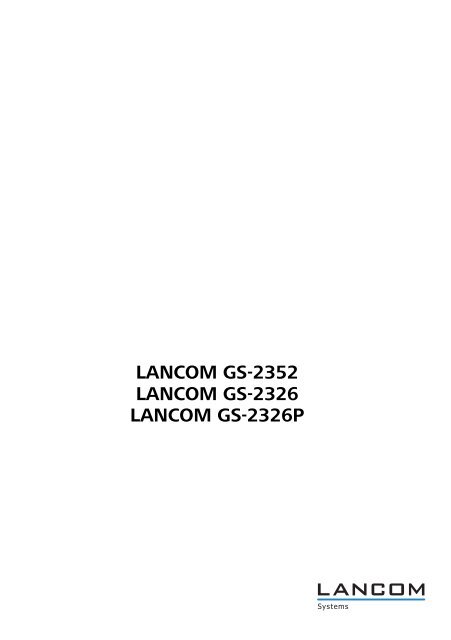 Installation Guide - LANCOM Systems