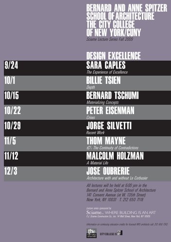 10/1 Billie Tsien DesiGn eXCellenCe 9/24 - The City College of New ...