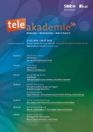 Das Programm 1. Halbjahr 14 als PDF-Download - Tele-Akademie