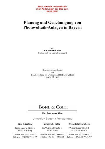 Planung und Genehmigung von Photovoltaik-Anlagen in Bayern