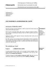 coltivazione e lavorazione del caffè - Procafe