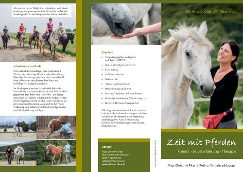 PDF: Christine Fikar - Zeit mit Pferden - Folder - Pferdezeiten ...