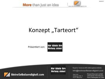 Konzept âTarteortâ - MeineSelbstaendigkeit.com