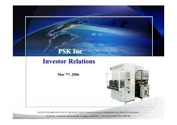 PSK Inc Investor Relations