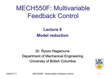 pdf (slide per page) - UBC Mechanical Engineering - University of ...