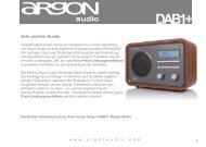 DAB Adapter Betjeningvejledning - Argon Audio