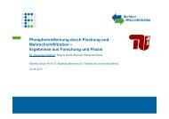 Phosphorentfernung durch Flockung und Mehrschichtfiltration ...