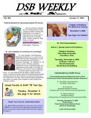 dsb weekly - University of Iowa College of Dentistry
