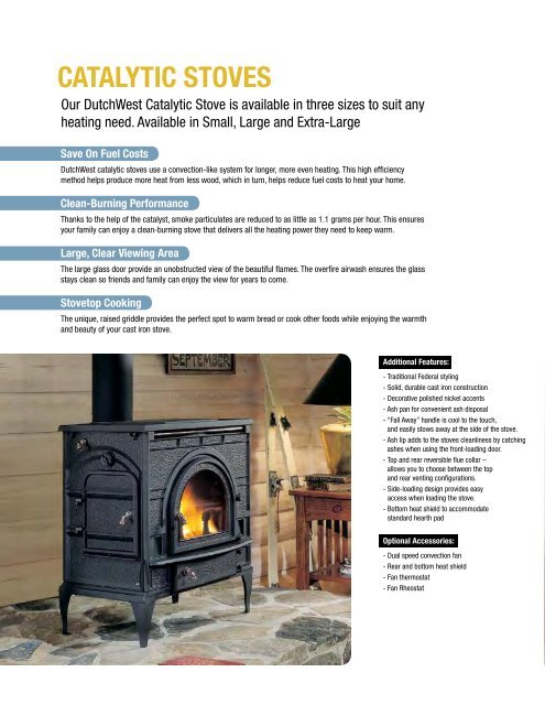 Catalytic Non-Catalytic Wood Burning Stoves