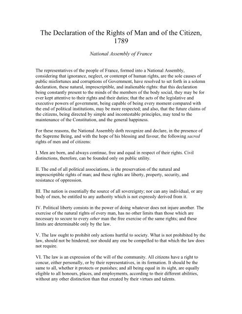 Declaration Of The Rights Of Man Declaration Of The Rights Of Man And Declaration Of The Rights Of Man Declaration Of The Rights Of Man And