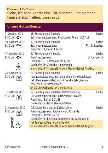 Gemeindebrief Oktober und November 2010 als pdf