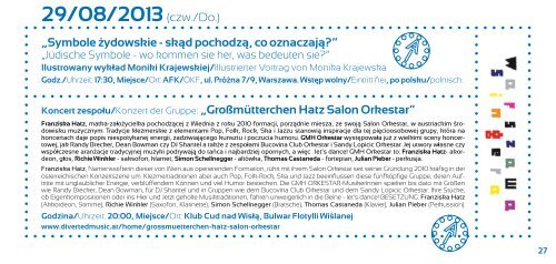 program Lipiec - Sierpień 2013 - Austriackie Forum Kultury