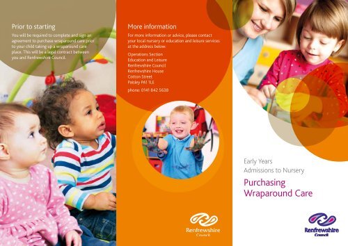 Purchasing Wraparound Care Leaflet - Renfrewshire Council