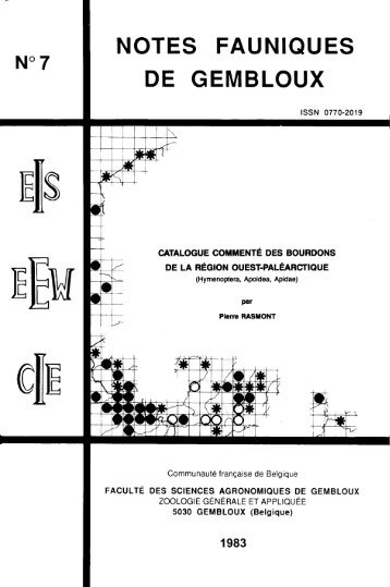 NOTES FAUNIQUES DE GEMBLOUX