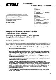 Fraktion im Gemeinderat Grafschaft - CDU Ortsverband Grafschaft