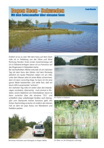 Rogen Seen - Schweden - Open Canoe Journal