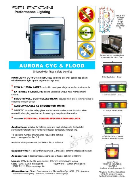 AURORA CYC & FLOOD - Selecon