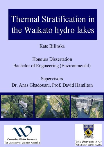 Thermal Stratification in the Waikato hydro lakes - The University of ...