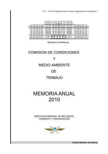 MEMORIA ANUAL 2010 - Ministerio de Defensa