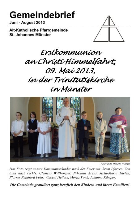 Gemeindebrief Juni bis August 2013 - Alt-Katholiken