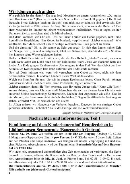 Gemeindebrief Juni bis August 2013 - Alt-Katholiken