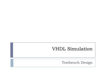 Simulation in Modelsim/Active-HDL