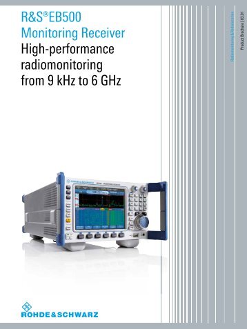 for R&SÂ®EB500 Monitoring Receiver - Rohde & Schwarz Singapore