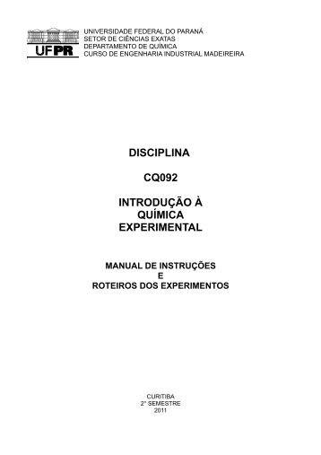 Manual de instruÃ§Ãµes e roteiros dos experimentos - Departamento ...