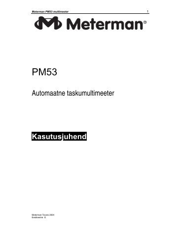 PM53 kasutusjuhend eestikeelne