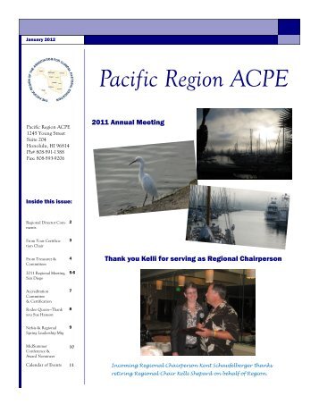 2012 Meetings - Pacific Region ACPE