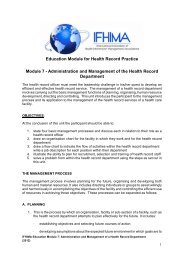 Education Module for Health Record Practice Module 7 ... - ifhima