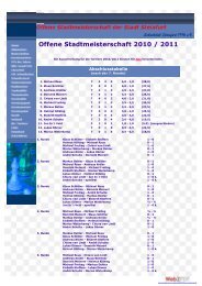 Offene Stadtmeisterschaft 2010 / 2011