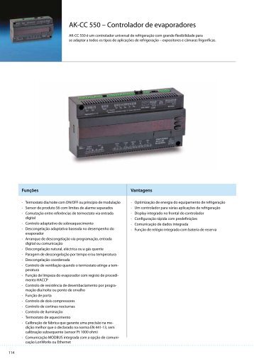 AK-CC 550 â Controlador de evaporadores - Danfoss