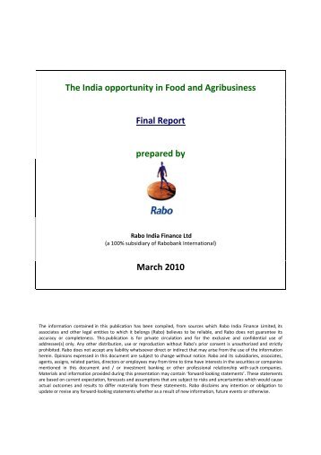 The India opportunity in Food and Agribusiness Final ... - Efresh India