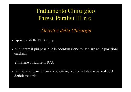 Diplopia nelle paresi e nelle paralisi del nervo oculomotore