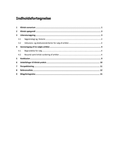 Evidensbasering af instruktion til patienter med komplicerede ...