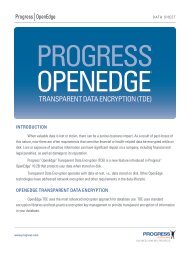 Data Sheet: Progress OpenEdge Transparent Data Encryption (TDE)