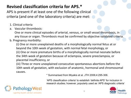 Laboratory testing for LA