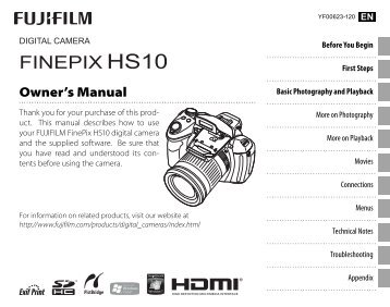 FINEPIX HS10 Owner's Manual - Fujifilm