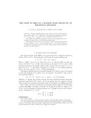 THE VISITS TO ZERO OF A RANDOM WALK DRIVEN BY AN ...