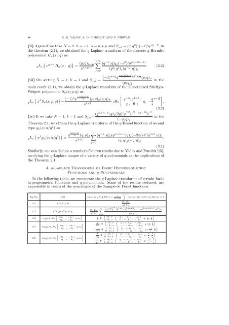 88 ON q-LAPLACE TRANSFORMS OF A GENERAL CLASS OF q ...