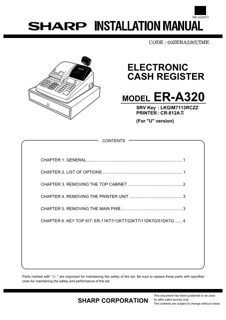 electronic cash register model er-a320