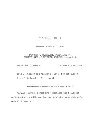 Gagliardi v. Commissioner - U.S. Tax Court