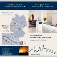 HOTEL RESIDENZSCHLOSS BaMBERg - Welcome Hotels