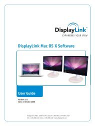 DisplayLink Mac OS X Software - User Guide