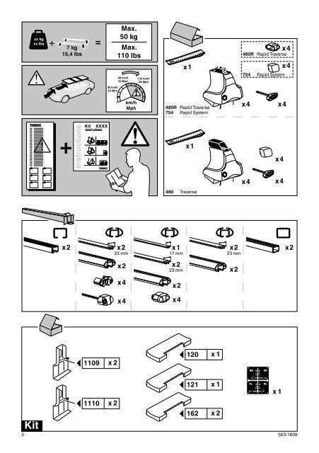 instructions 1609 Kit - Roofracks.co.uk