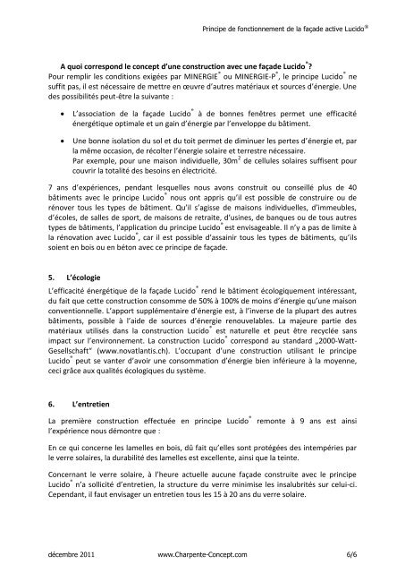 Principe de fonctionnement de la façade active ... - Charpente concept